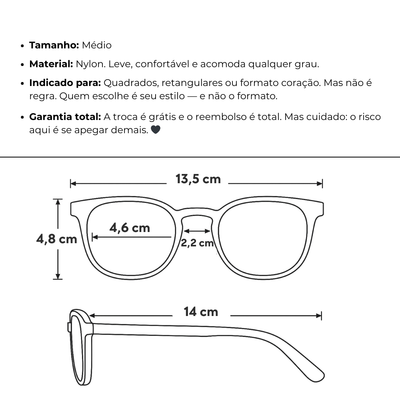 Óculos de Grau Feminino Acetato - Newark®