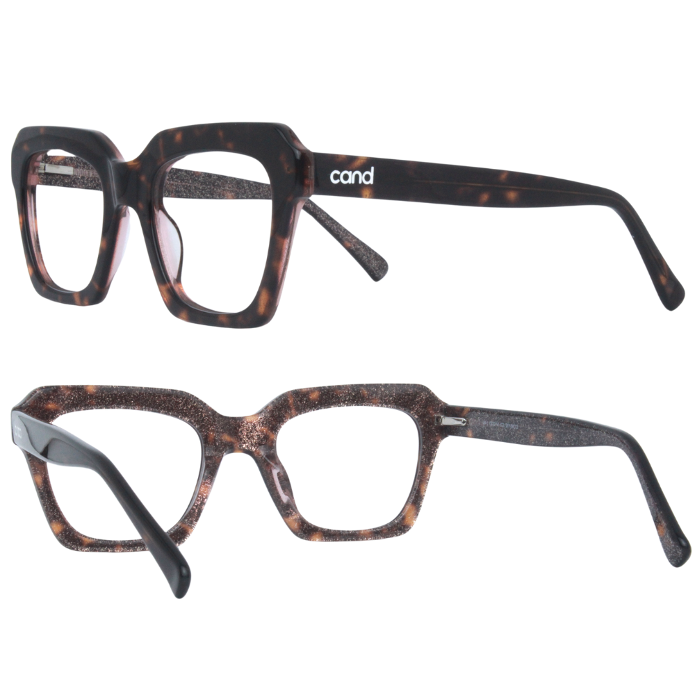 Armação Para Grau Quadrado Acetato Italiano Animal Print - CandStoreBR