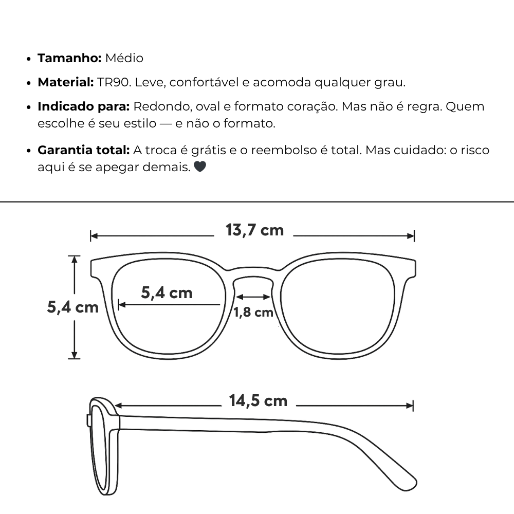 Óculos de Grau 2 em 1 Clip-On Feminino - Grécia®