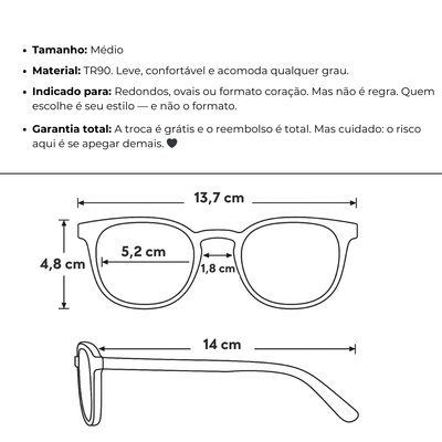 Óculos de Grau Feminino - Positano®