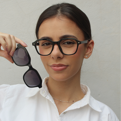 Óculos de Grau 2 em 1 Clip-On Feminino - Irlanda®