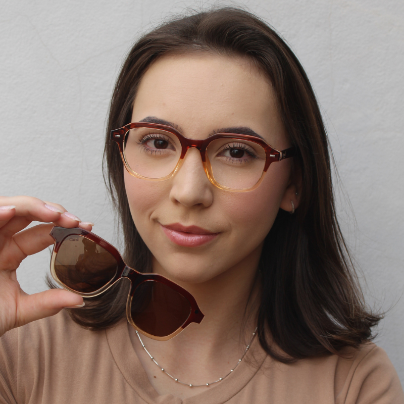 Óculos de Grau 2 em 1 Clip-On Feminino - Irlanda®